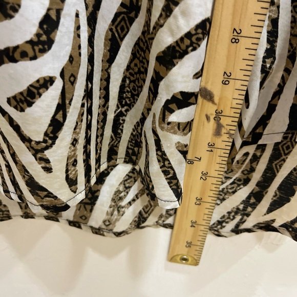 Chico's Black and White Animal Print Blouse - Picture 8 of 8